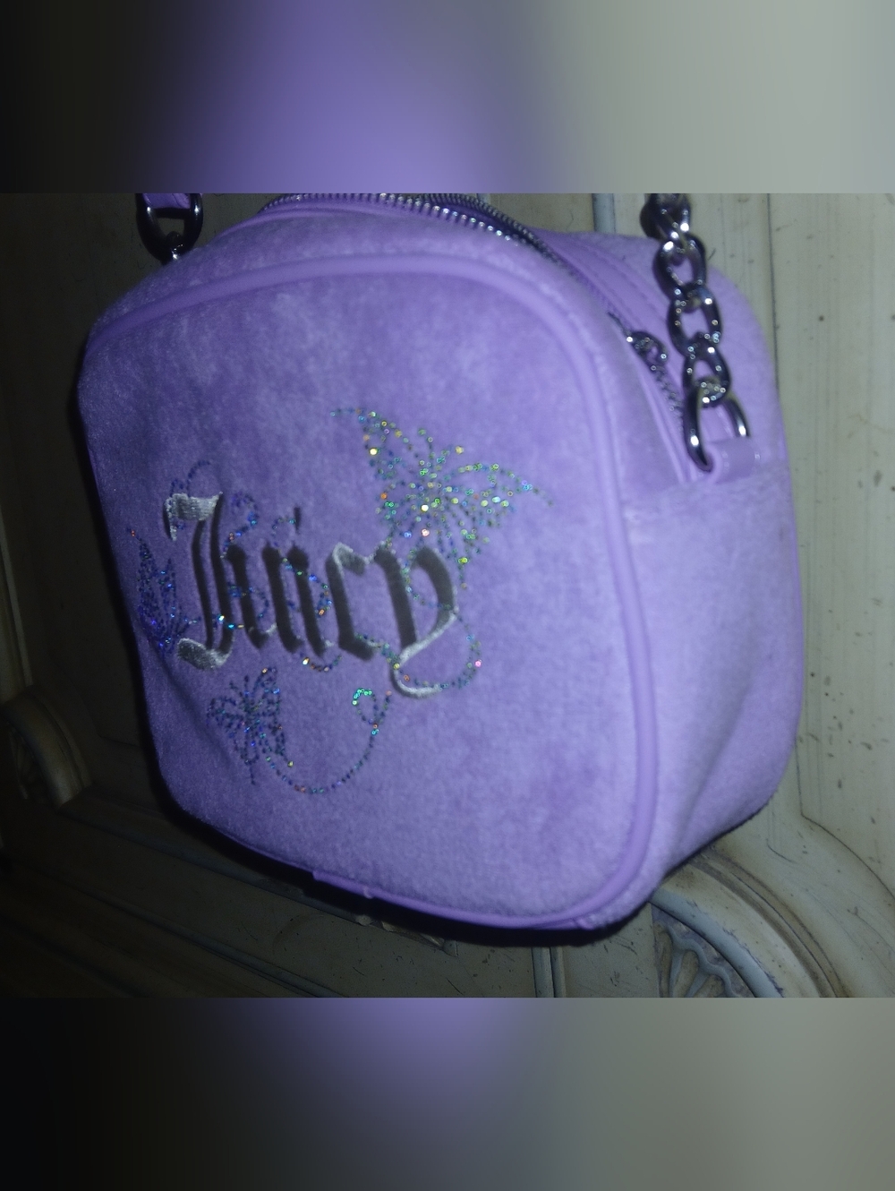 Juicy Couture Lilac Suede Crossbody Bag with Matching Wallet - Picture 7 of 12